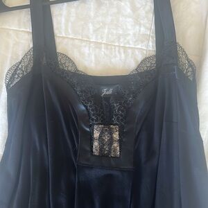 Gorgeous satin and lace night slip by Joelle manufactured by La Perla.